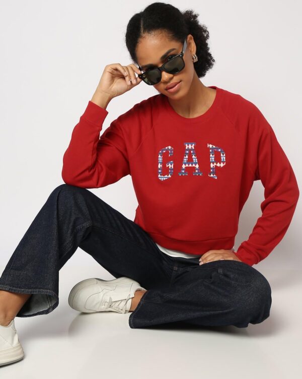 GAP Womens Regular Fit Solid Full Sleeves Round Neck…