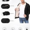 ADBUCKS Men’s Winter Lined Hoodie Zip Up Thick Soft Fur…