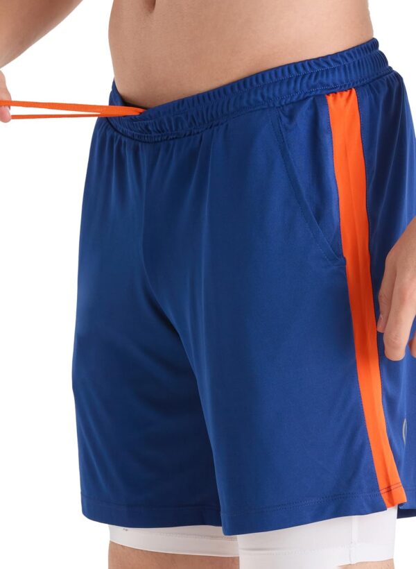 TRUEREVO Mens 2-in-1 Running & Training Shorts | 8″…