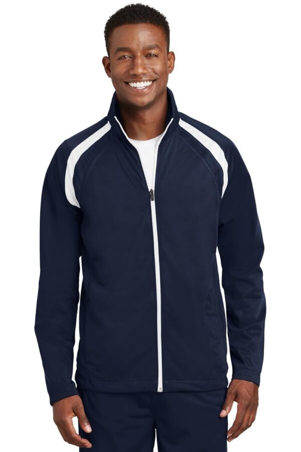Sport-Tek Tricot Track Jacket. JST90, Black/Black, X-Large