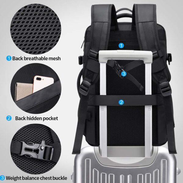 TECPHILE Bange Expandable Laptop Backpack – Anti-Theft…