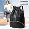 PROBEROS Drawstring Swimming Bag, 30L Quick Dry Mesh…