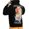 Veirdo Oversized Back Graphic Printed Black Cotton Poly…