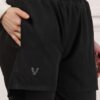 UZARUS Women’s Double-Layered Compression Shorts with…