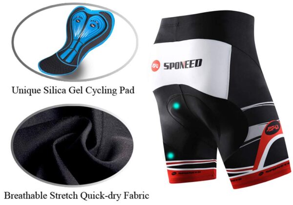 sponeed Men’s Cycling Shorts Padded Men Spandex Pants…