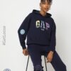 GAP Womens Regular Fit Solid Full Sleeves Hooded Sweatshirt