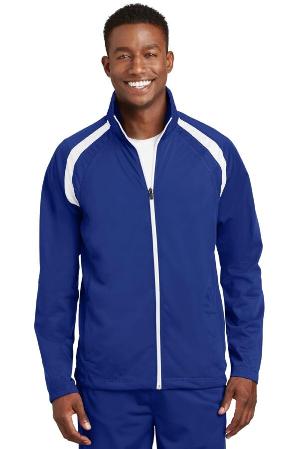 Sport-Tek Tricot Track Jacket. JST90, Black/Black, X-Large