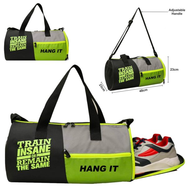 HANG IT Gym Bag Combo – Polyester Gym Bag with Shoe…