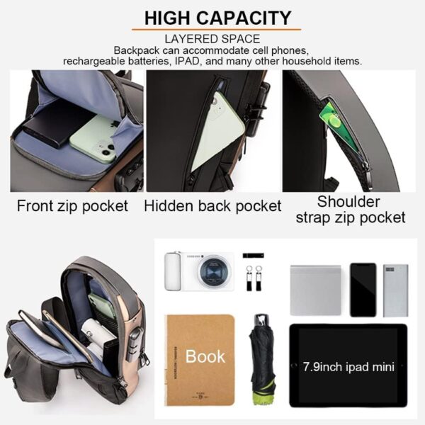 XBEY Anti Theft Backpack for Women, Sling Bag For Men…