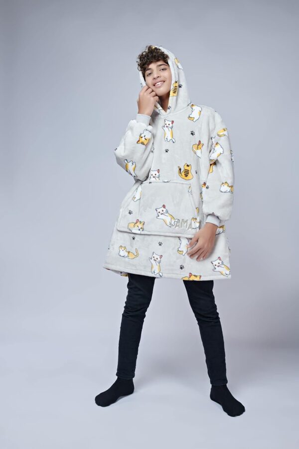 Lama Hoodie Blanket for Kids | Premium Wearable Sherpa…