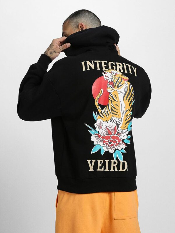 Veirdo Oversized Back Graphic Printed Black Cotton Poly…