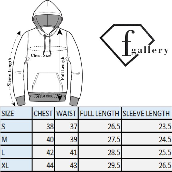F GALLERY Men’s Printed Fleece Hooded Sweatshirt