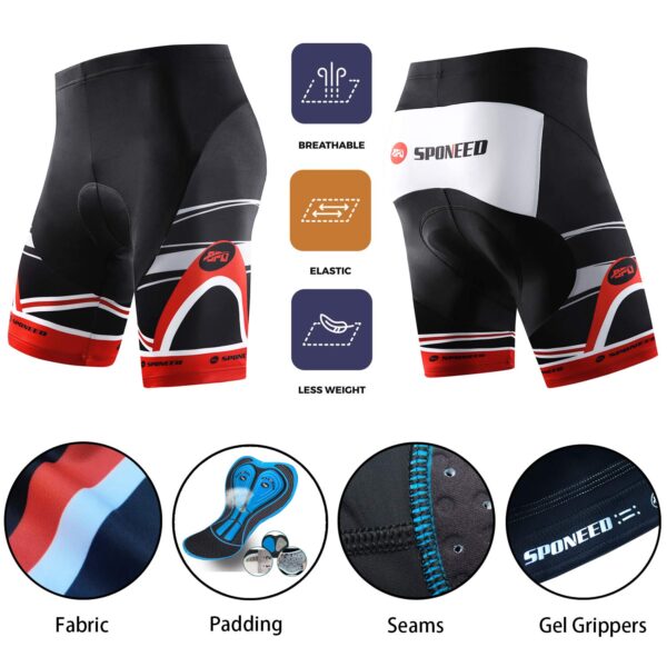 sponeed Men’s Cycling Shorts Padded Men Spandex Pants…