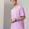 RodZen Oversized Half Sleeves Round Neck Solid Cotton…