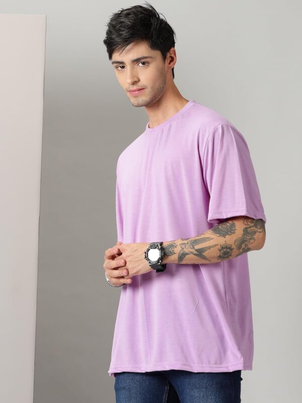 RodZen Oversized Half Sleeves Round Neck Solid Cotton…