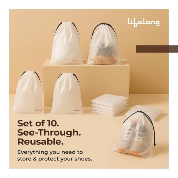 Lifelong Shoe Bags for Travel, Drawstring Travel Shoe…