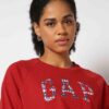 GAP Womens Regular Fit Solid Full Sleeves Round Neck…