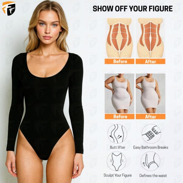 FF Body Shaper for Women  Ultra-Soft Seamless Bodysuit…