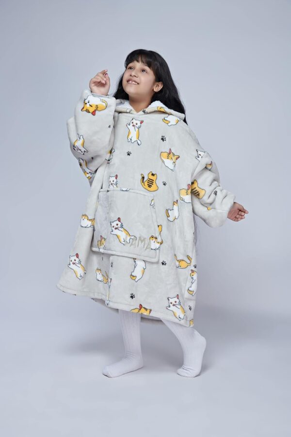 Lama Hoodie Blanket for Kids | Premium Wearable Sherpa…