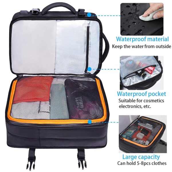 TECPHILE Bange Expandable Laptop Backpack – Anti-Theft…