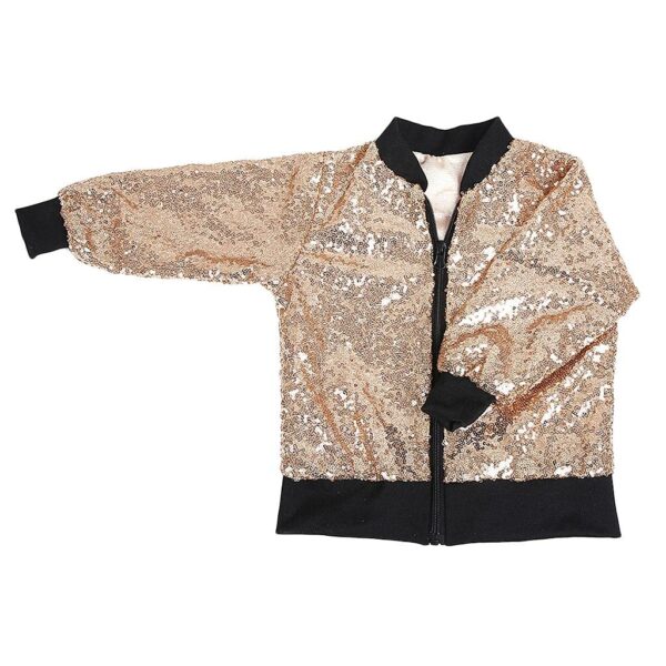 LICHTSBabies Kids Girls Coat Sequin Shining Long Sleeve…