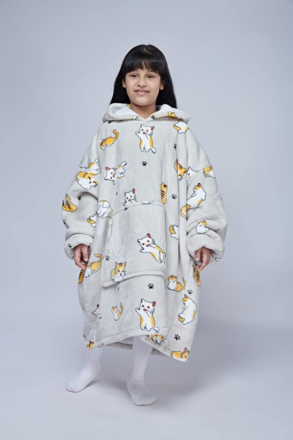 Lama Hoodie Blanket for Kids | Premium Wearable Sherpa…