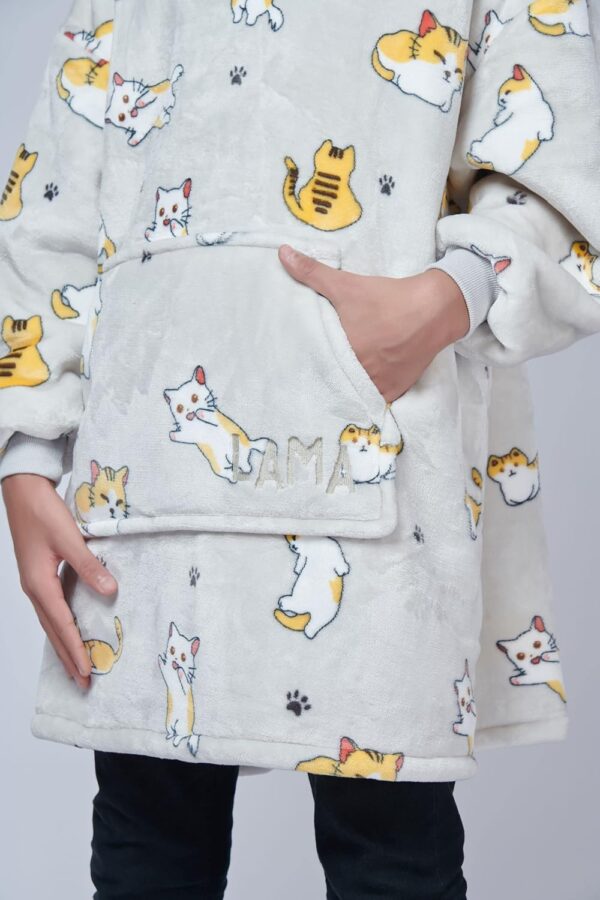 Lama Hoodie Blanket for Kids | Premium Wearable Sherpa…