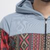 BULLMER Grey Melange Trendy Colourblock Fleece Hoodie…