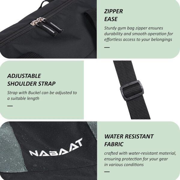NABAAT VitalCarry Polyester Duffle/Gym Bag for Men &…