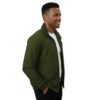 NINQ Solid Green Polyester winter jacket for men |…