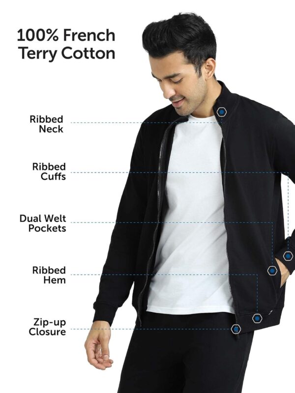 XYXX Men’s Cruze Regular Fit High Neck Zip-Up Winter…