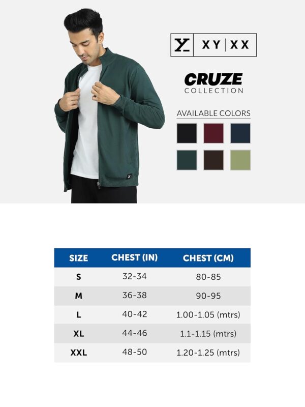 XYXX Men’s Cruze Regular Fit High Neck Zip-Up Winter…